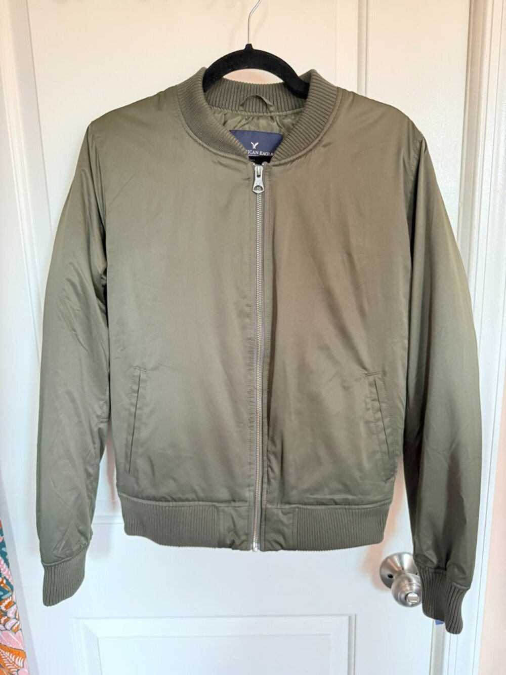 American Eagle Army Green Utility Classic Bomber Like New